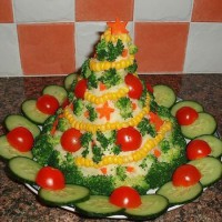 Украшения новогодних блюд – вегетарианский праздничный стол